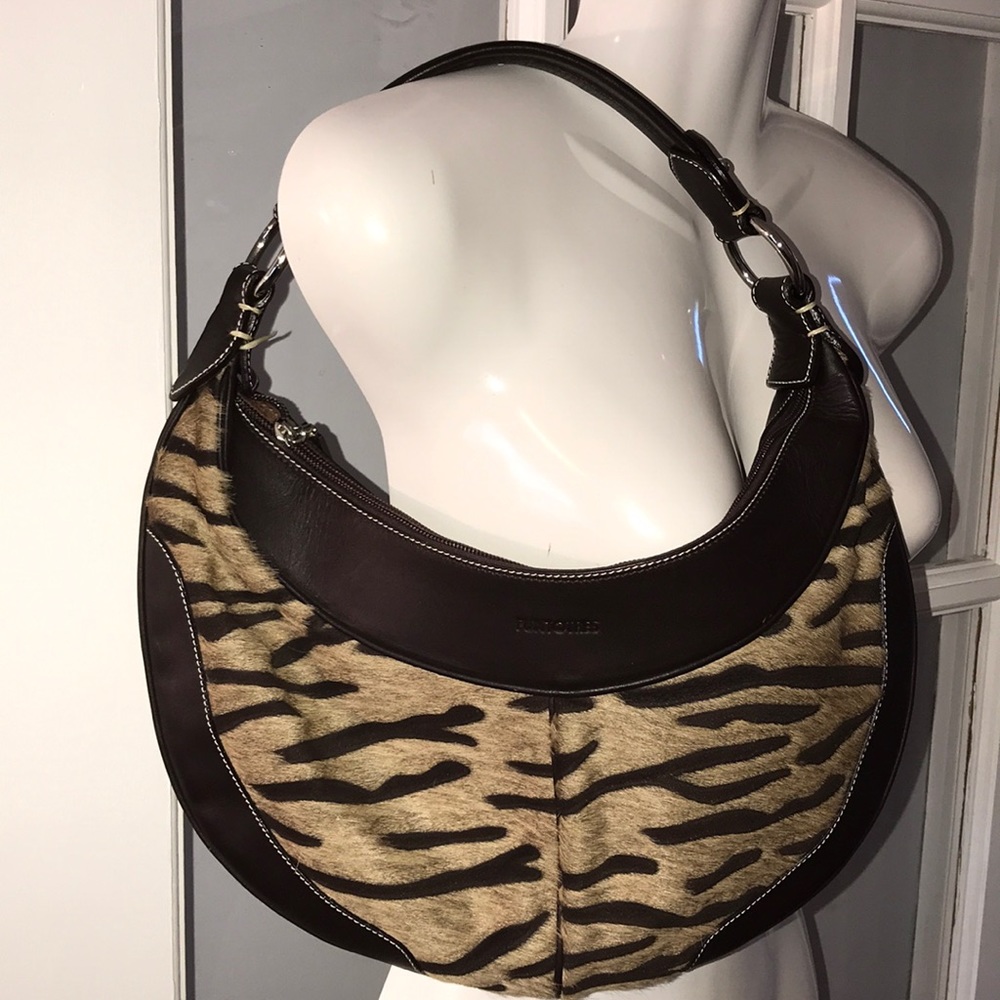 PUNTOTRES calf hair animal print leather 👜